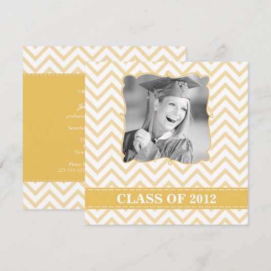 Chevron | Afstudeerpartij Kaart (Voorkant / Achterkant)