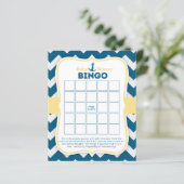 Chevron Anchor Nautical Baby Bingo Kaart (Staand voorkant)