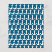 Chevron Anchor Nautical Baby Bingo Kaart (Achterkant)