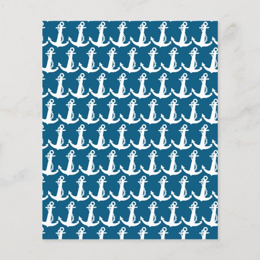 Chevron Anchor Nautical Baby Bingo Kaart (Achterkant)