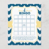 Chevron Anchor Nautical Baby Bingo Kaart (Voorkant)