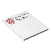Chevron Apple Teachers Gift Notitieblok (Schuin)