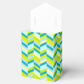 Chevron aqua turquoise groene sample geschenkdoos bedankdoosjes (Geopend)