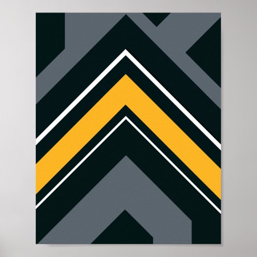 Chevron Arrow geometrisch ontwerp Poster (Voorkant)