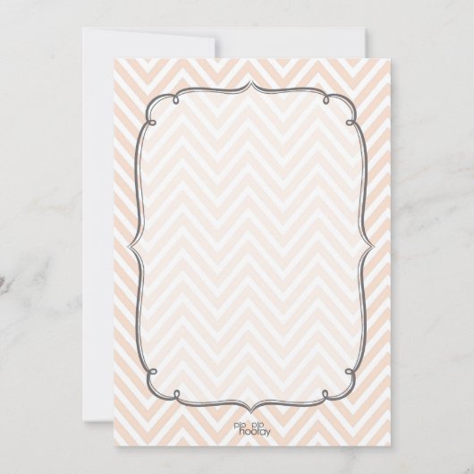 Chevron Baby Foto's Dank je wel kaarten Notitiekaartje (Achterkant)