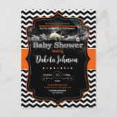 Chevron Baby shower Halloween Uitnodiging (Voorkant)