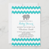 Chevron Baby shower Uitnodiging (Voorkant)