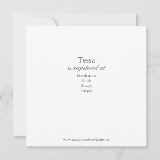 Chevron Baby shower Uitnodiging (Achterkant)