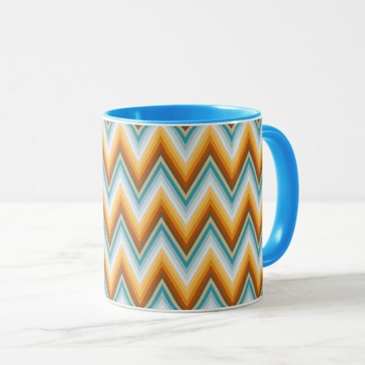 Chevron Background Pattern Mok (Voorkant rechts)
