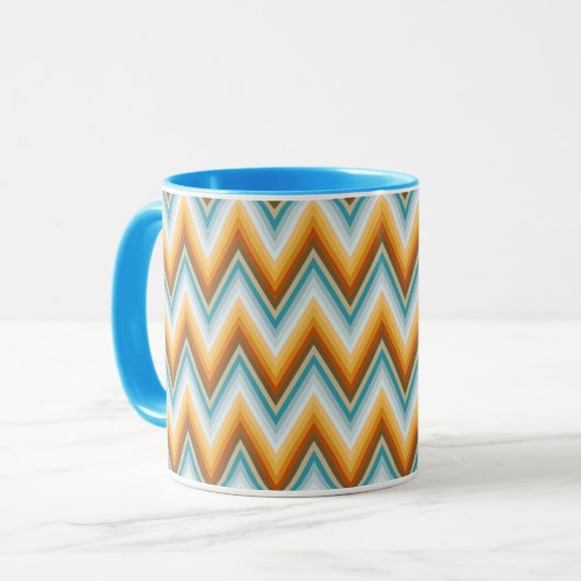 Chevron Background Pattern Mok (Voorkant links)