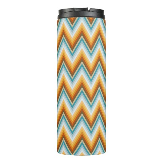Chevron Background Pattern Thermosbeker (Achterkant)