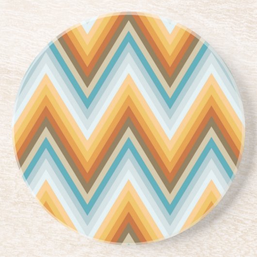 Chevron Background Pattern Zandsteen Onderzetter (Voorkant)