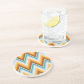 Chevron Background Pattern Zandsteen Onderzetter (Zijkant)