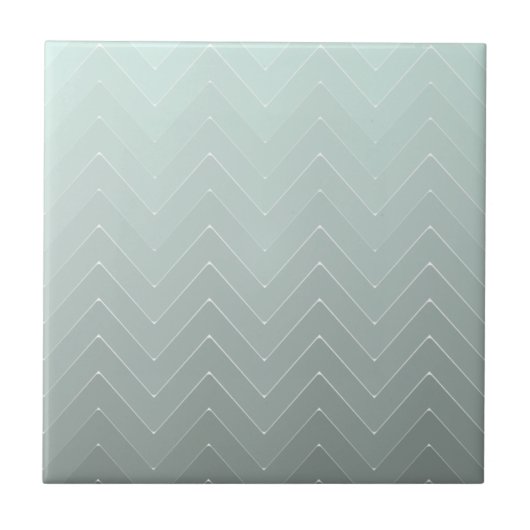 Chevron Backsplash Mint Ombre Patroon Keramische T Tegeltje (Voorkant)