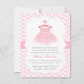 Chevron Ballerina Girl Baby Shower Uitnodigingen (Voorkant)