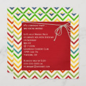 Chevron Birthday Party design Kaart (Voorkant / Achterkant)