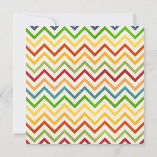 Chevron Birthday Party design Kaart (Achterkant)
