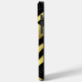 Chevron Black en Gold Persoonlijke naam Case-Mate iPhone Case (Achterkant / Links)