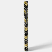 Chevron Black en Gold Persoonlijke naam Case-Mate iPhone Case (Achterkant / Links)
