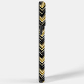 Chevron Black en Gold Persoonlijke naam Case-Mate iPhone Case (Achterkant / Rechts)