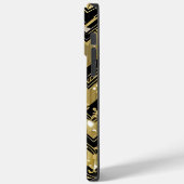 Chevron Black en Gold Persoonlijke naam Case-Mate iPhone Case (Achterkant / Links)