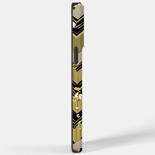 Chevron Black en Gold Persoonlijke naam Case-Mate iPhone Case (Achterkant / Rechts)