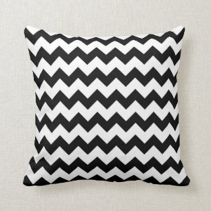 Chevron Black en White Kussen