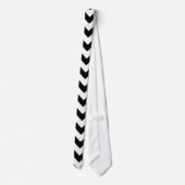 Chevron Black en White Stropdas (Achterkant)