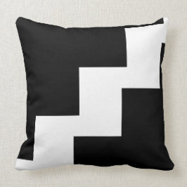 Chevron Black en White Toss Pillow Kussen