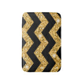 Chevron Black Gold Diamonds Badmat (Voorkant Verticaal)