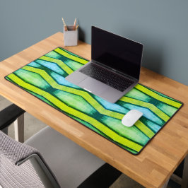 Chevron blauw en groen graphics bureaumat