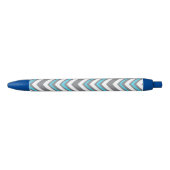 Chevron Blauwe Inkt Pen (Voorkant)