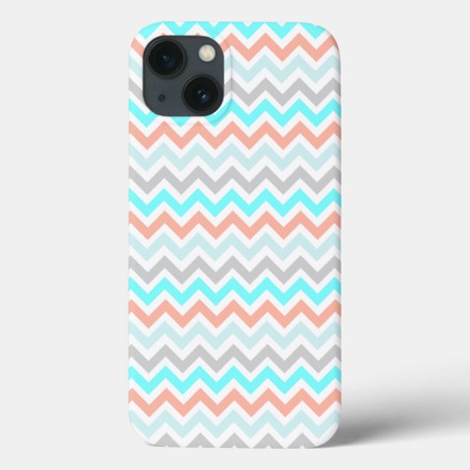 Chevron Blauwgroen en Terracotta Case-Mate iPhone Case (Achterkant)
