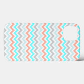 Chevron Blauwgroen en Terracotta Case-Mate iPhone Case (Achterkant (horizontaal))