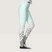 chevron blauwgroen grijze leggings (Rechts)