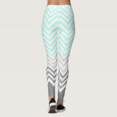 chevron blauwgroen grijze leggings (Achterkant)