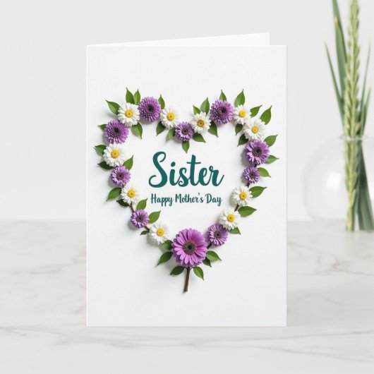 Chevron Bloem Zuster Dagkaart Kaart (Voorkant)