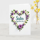 Chevron Bloem Zuster Dagkaart Kaart (Gele Bloem)