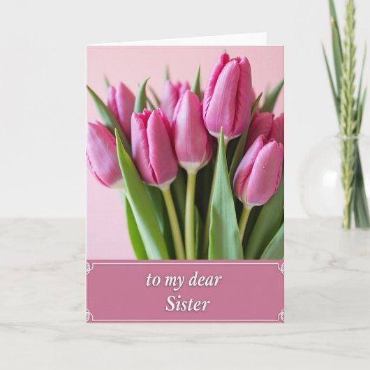 Chevron Bloemen Zusterkaart Kaart (Voorkant)