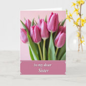 Chevron Bloemen Zusterkaart Kaart (Gele Bloem)