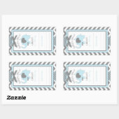 Chevron Blue Elephant Bow-stropdas Boek Bord Label (Vel)