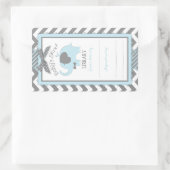 Chevron Blue Elephant Bow-stropdas Boek Bord Label (Tas)