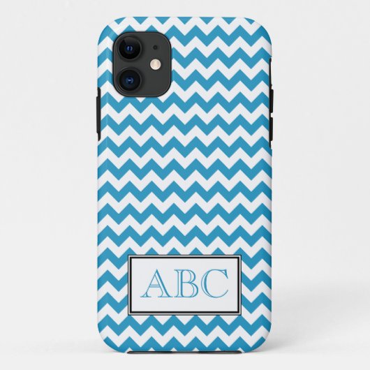Chevron Blue en White iPhone 5 Hoesje (Achterkant)