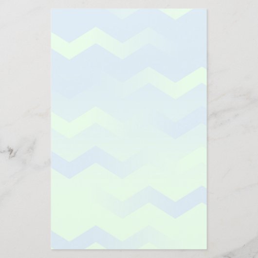 Chevron Blue & Green Stationery for Handwriting (Achterkant)