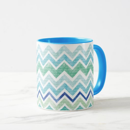 Chevron Blue Mok (Voorkant rechts)