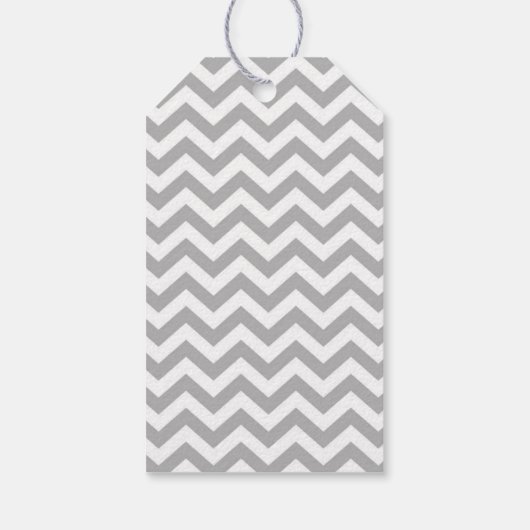 Chevron Blue Stropdas Bow-stropdas Baby shower cad Cadeaulabel (Achterkant)