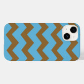 Chevron Bold Blue Brown Pattern Case-Mate iPhone Case (Achterkant (horizontaal))