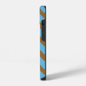 Chevron Bold Blue Brown Pattern iPhone Hoesje (Linkerkant)
