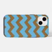 Chevron Bold Blue Brown Pattern iPhone Hoesje (Achterkant horizontaal)