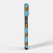 Chevron Bold Blue Brown Pattern iPhone Hoesje (Rechterkant)